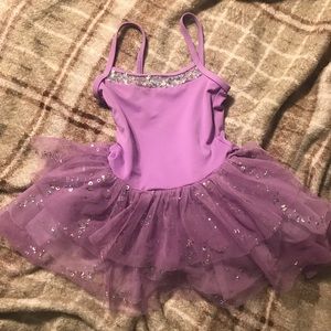 Little Stars purple dance leotard tutu tule sequin